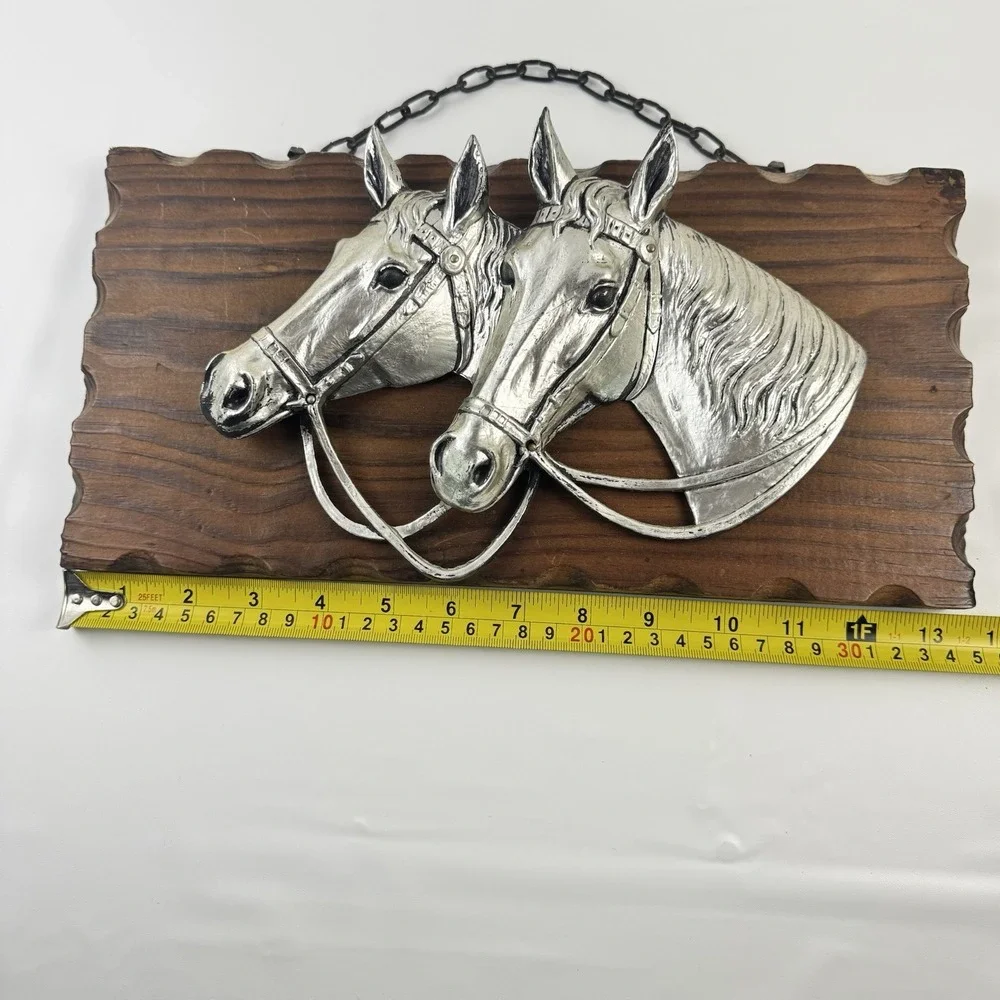 VTG 3D  Silver Horse Head Wall Mount 13.5